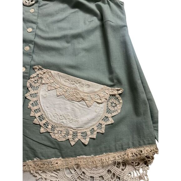 Handmade upcycled top sage green sz 18/20 - Picture 4 of 6